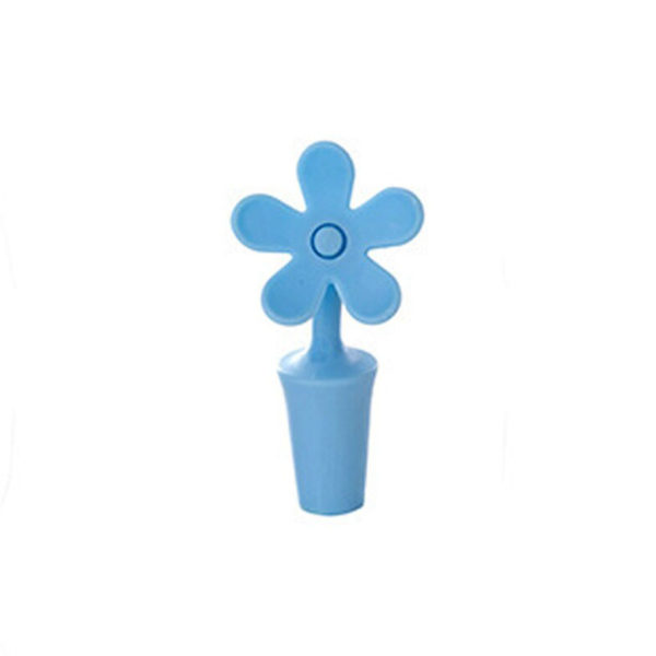 Bouchon en silicone Fleur | Bleu