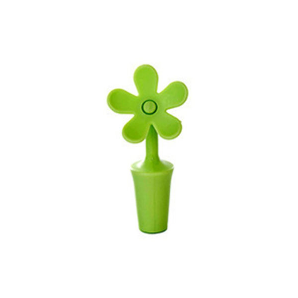 Bouchon en silicone Fleur | Vert