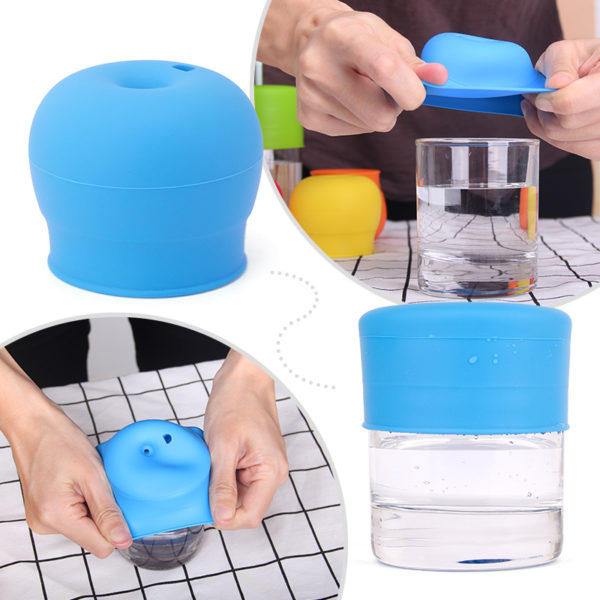 Couvercle en silicone pour verre | Rouge