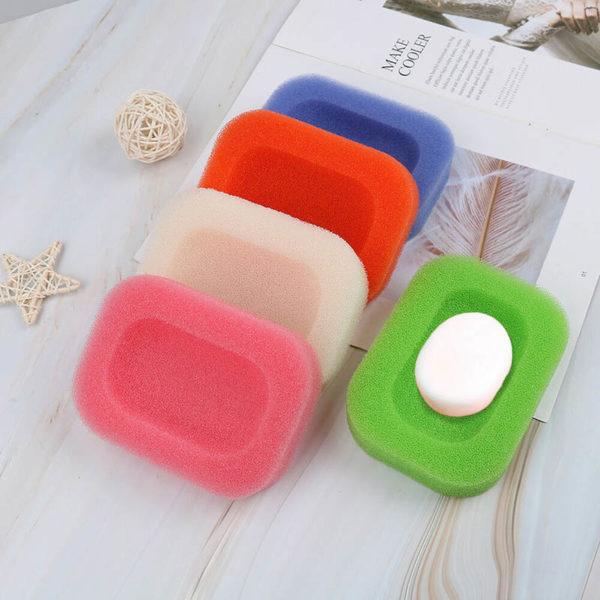 Soap dish Colored sponge | White