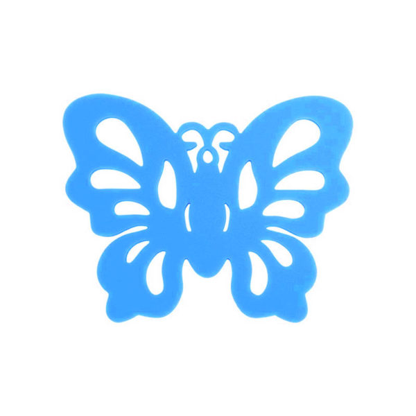 Butterfly silicone coaster | Blue