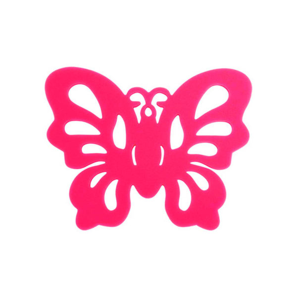 Butterfly silicone coaster | Pink