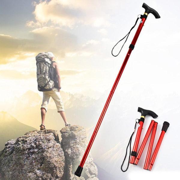 Lightweight foldable walking stick | Red
