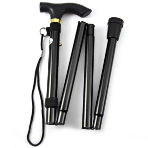 Lightweight foldable walking stick | Black