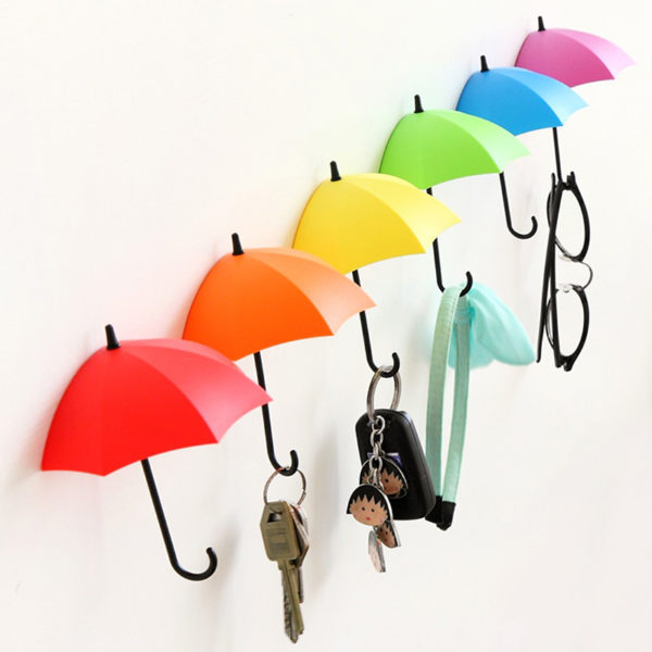 3 Umbrella Hooks | Purple Green Blue