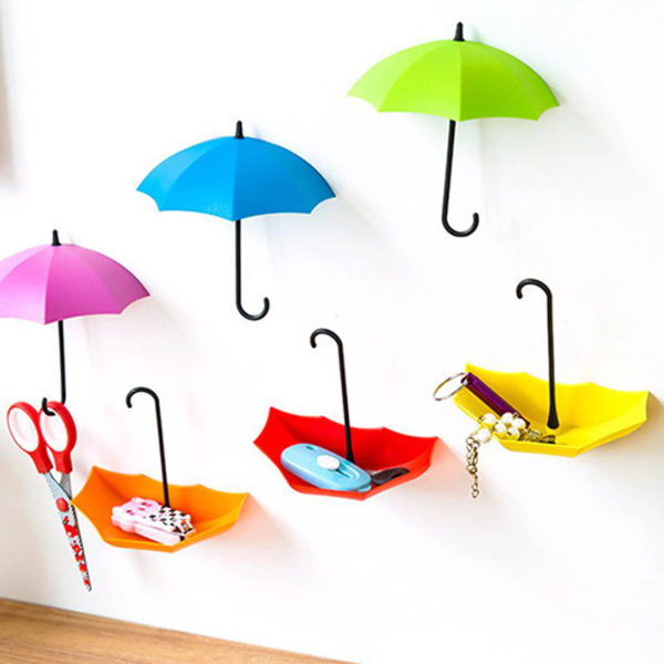 3 Umbrella Hooks | Red Orange Yellow