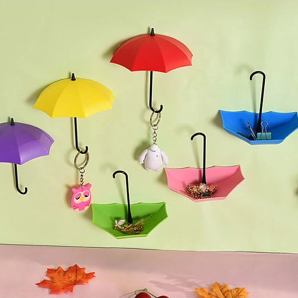 3 Umbrella Hooks | Purple Green Blue