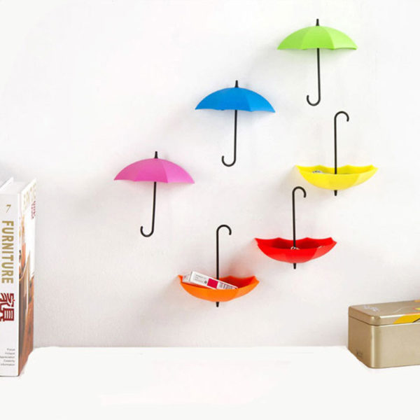 3 Umbrella Hooks | Red Yellow Pink