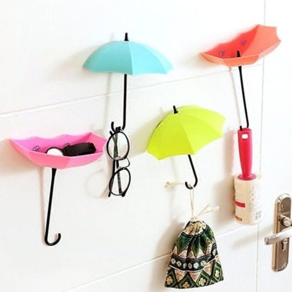 3 Umbrella Hooks | Red Orange Yellow