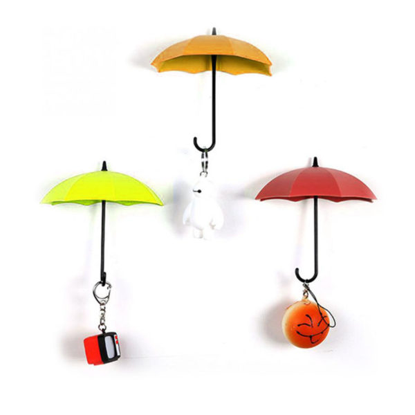 3 Umbrella Hooks | Red Orange Yellow