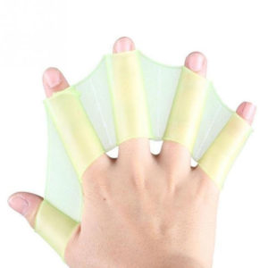 Gants palmés en silicone | Jaune