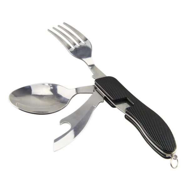 Foldable stainless steel cutlery set | Blue