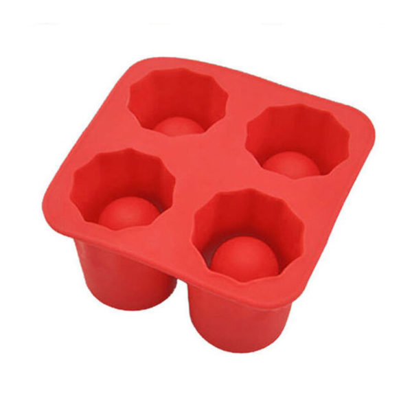 Moule en silicone de shooters glacés | Rouge