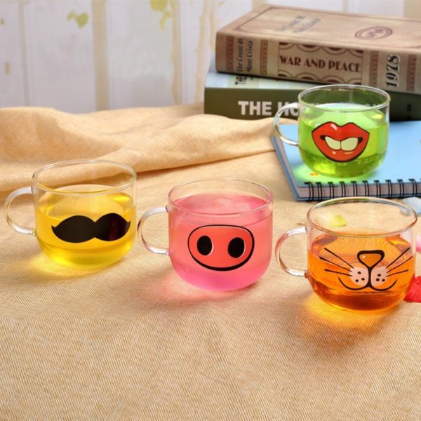 Playful glass mug | Mustache