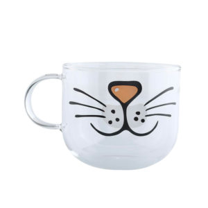 Tasse en verre ludique | Chat