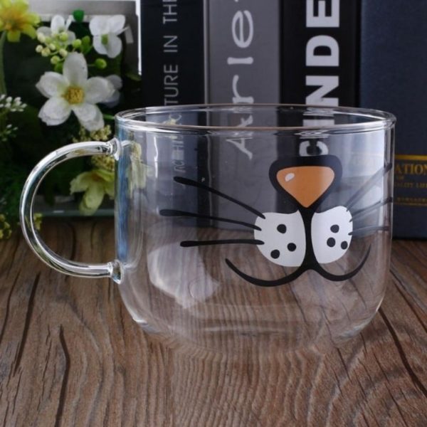 Playful glass mug | Cat