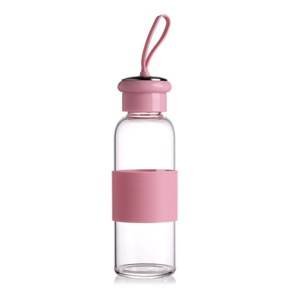 Bouteille en verre colorée 350ml | Rose