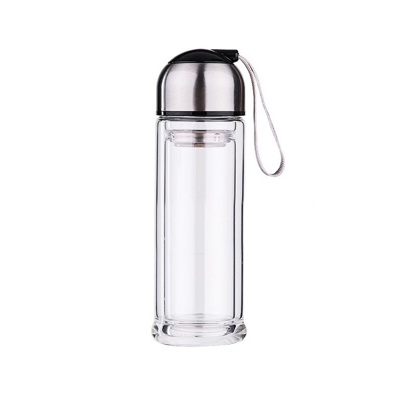 Bouteille Thé Verre 500ml Infuseur Intégré - Double Paroi Isotherme