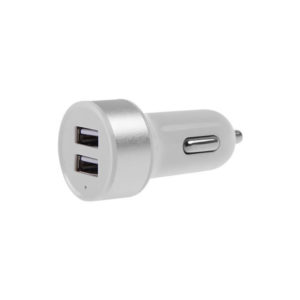 Chargeur de voiture 2 ports USB | Argent