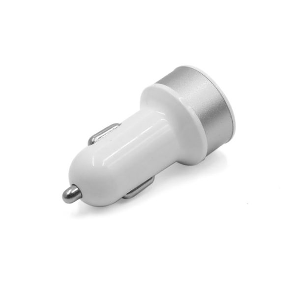 2-Port USB Car Charger | Silver