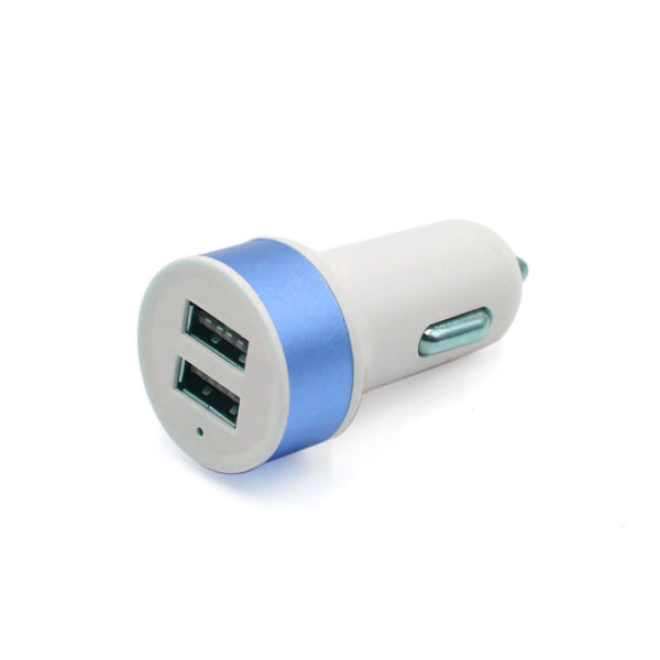 2-Port USB Car Charger | Blue