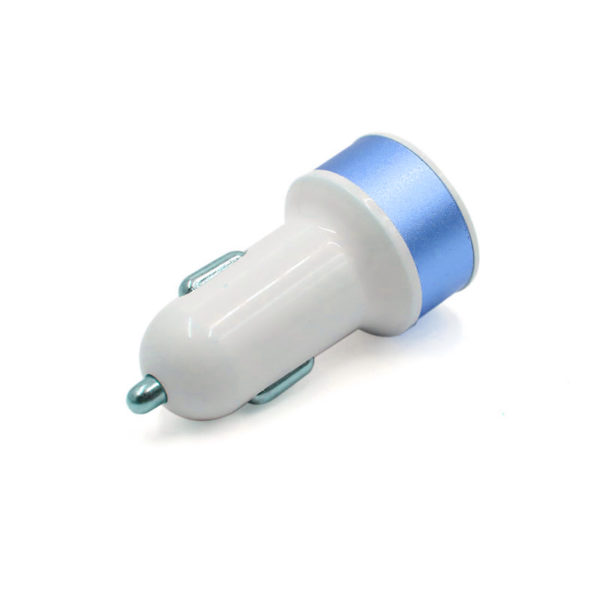 2-Port USB Car Charger | Blue