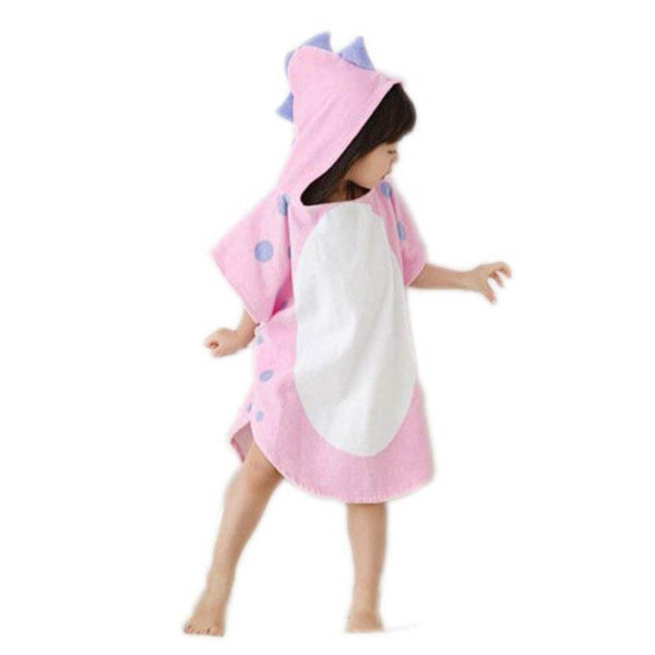 Children’s bathrobe Dinosaur | Pink