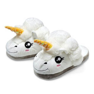 Unicorn Kids Slippers | White