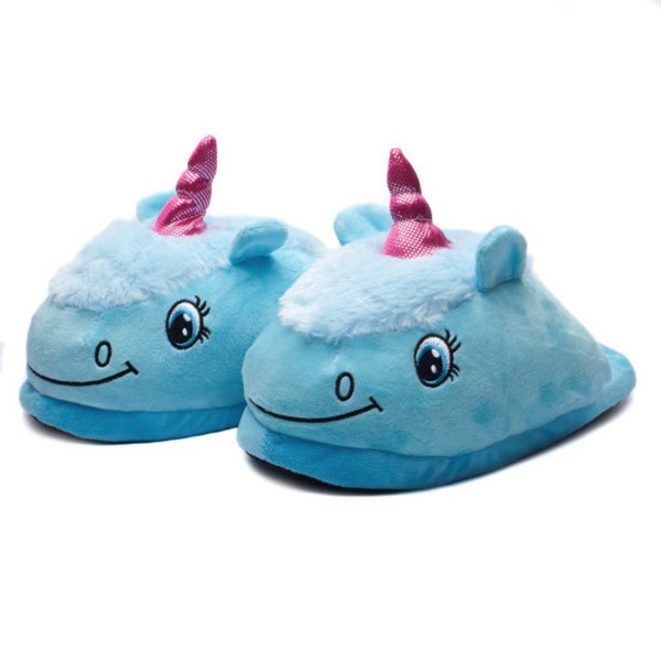 Pantoufles Licorne Enfant | Bleu