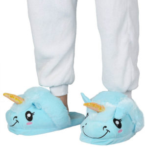 Pantoufles Licorne Enfant | Bleu