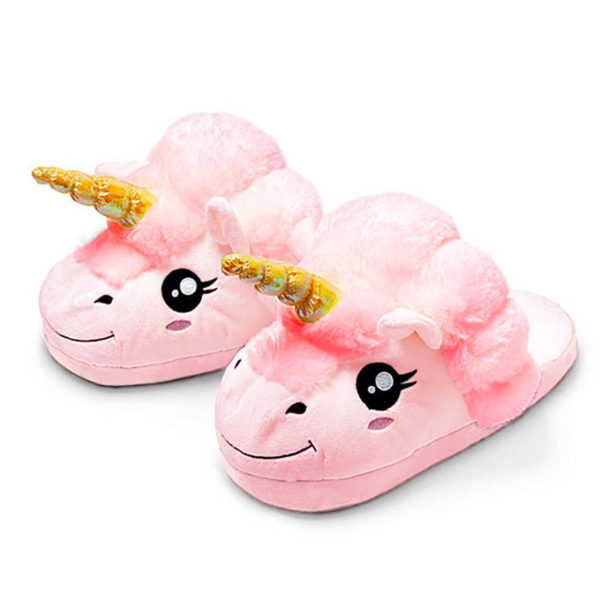 Pantoufles Licorne Enfant | Rose