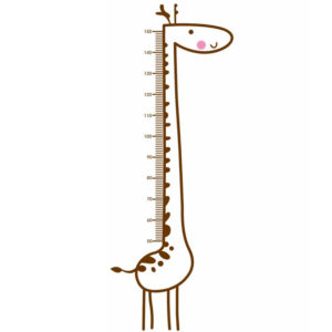 Giraffe height measurement sticker
