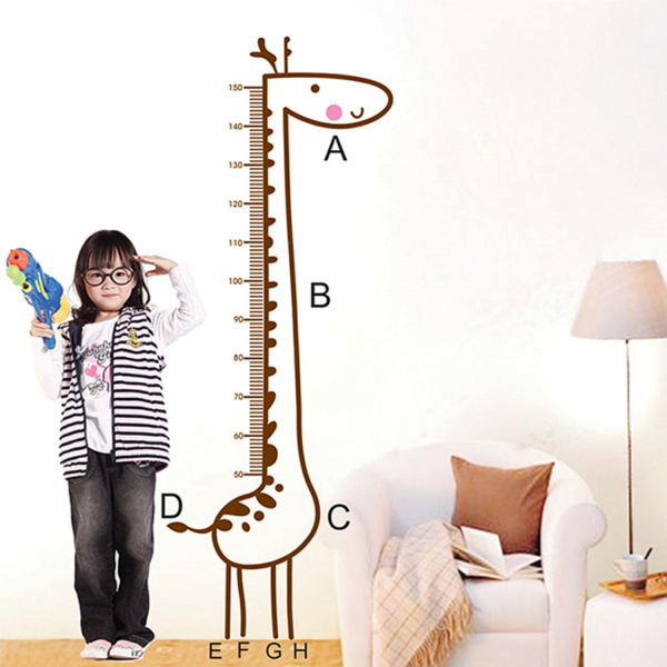 Giraffe height measurement sticker