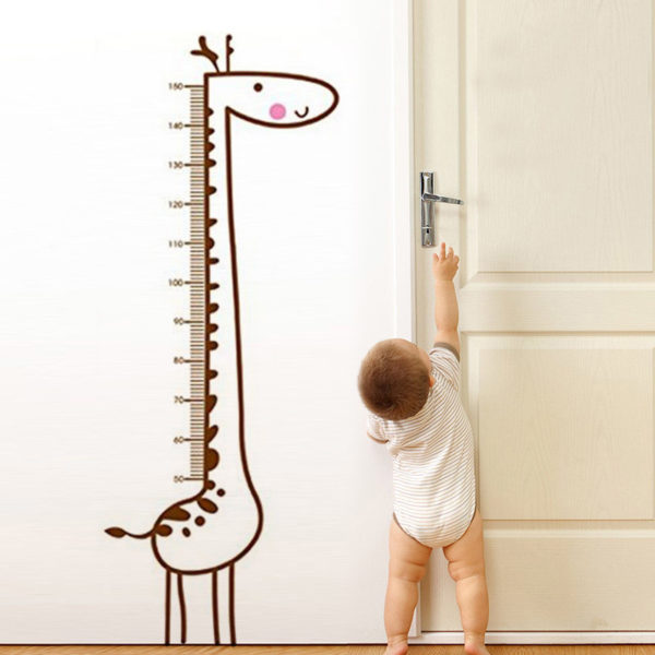 Giraffe height measurement sticker