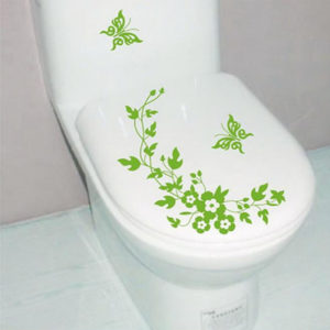 Playful toilet sticker | Red