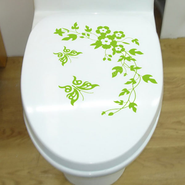 Playful toilet sticker | Green