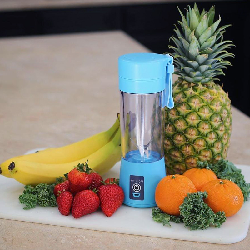 Mixeur Blender Portable USB Rechargeable – 380 Ml, 6 Lames Inox, Sans Fil Pour Smoothie, Jus, Sport, Voyage