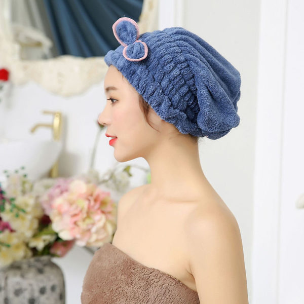 Bonnet sèche-cheveux éponge | Bleu