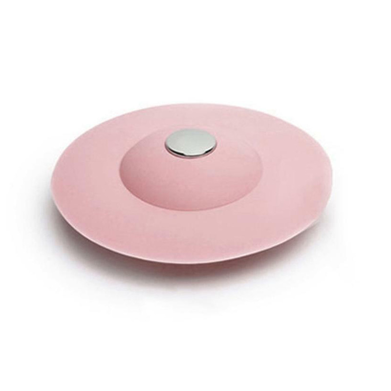 Magic Silicone Sink Stopper Pink, Pink Rubber Bathtub Stopper