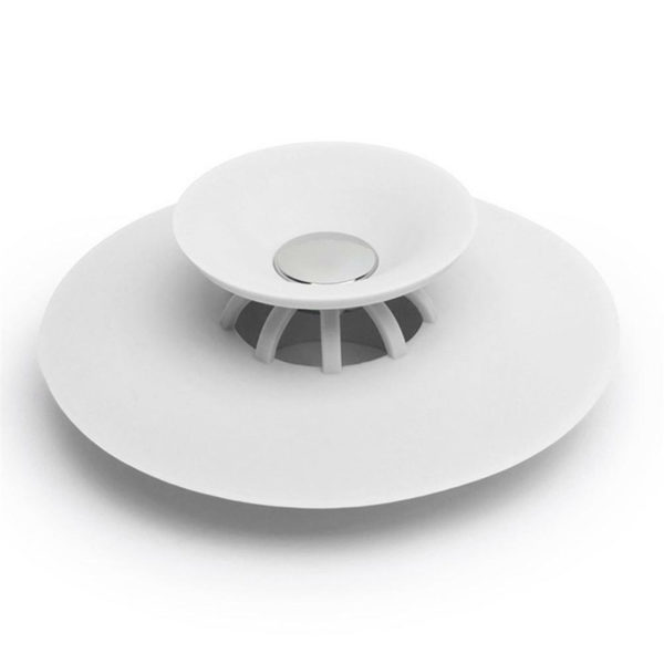 Magic silicone sink stopper | White