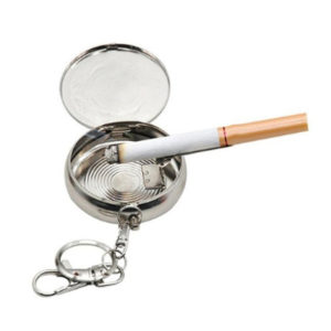 Stainless steel pocket ashtray