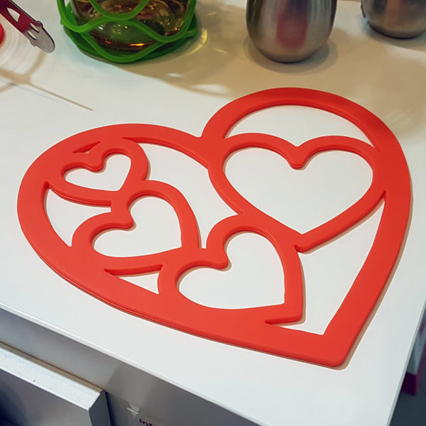 Heart Table Mat | Orange