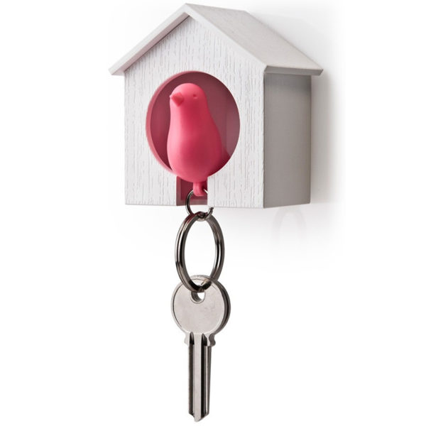 Bird Whistle Keyring | Pink