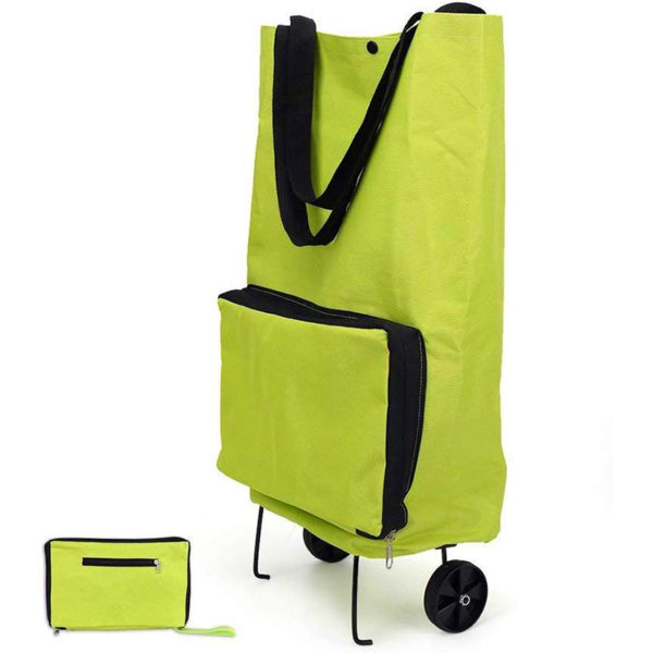 Smart folding trolley with wheels | Green