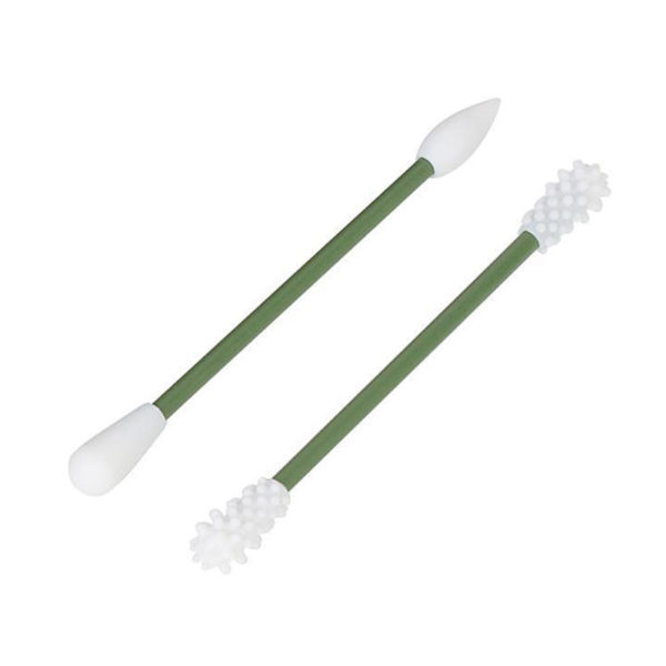 2 Reusable Travel Cotton Swabs | Red
