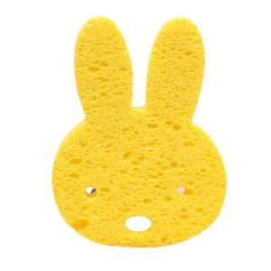 Mini éponge ludique Lapin | Jaune