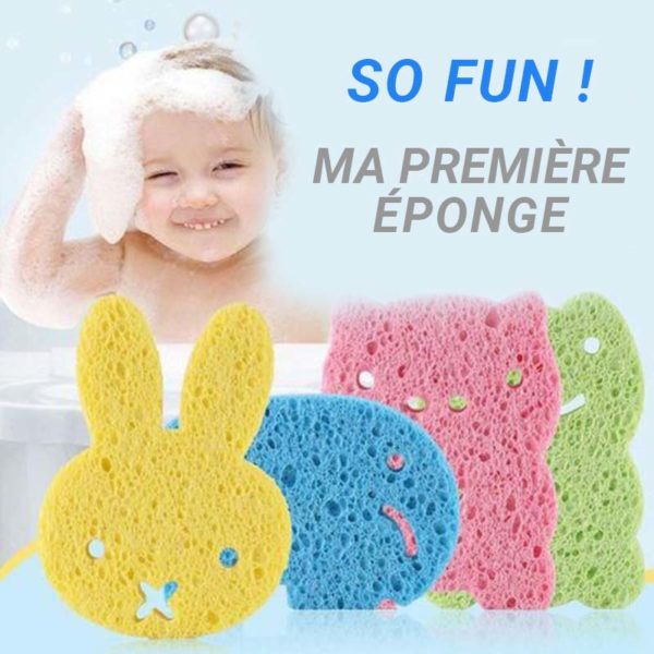 Mini éponge ludique Lapin | Jaune