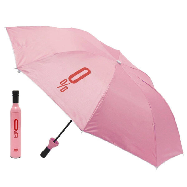 Parapluie pliable malin Bouteille | Rose