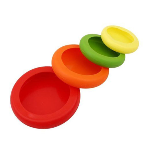 Lot de 4 Capuchons de Conservation pour Pots, Fruits et Légumes