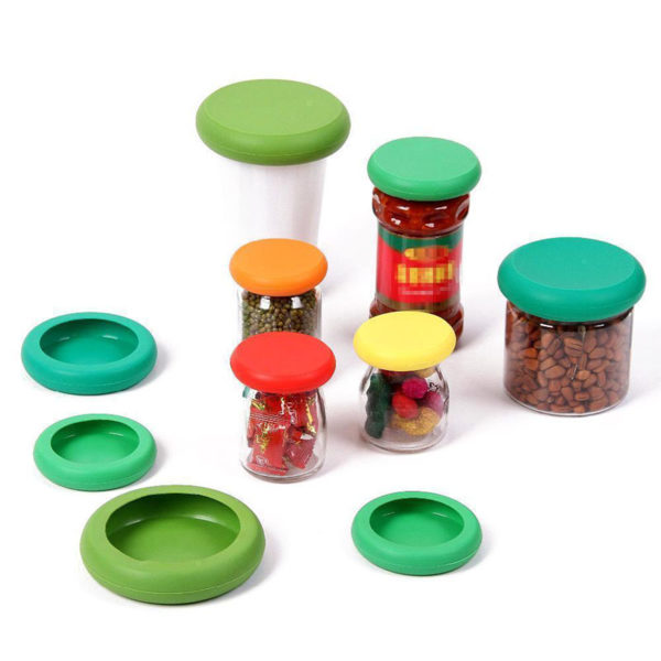 Lot de 4 Capuchons de Conservation pour Pots, Fruits et Légumes